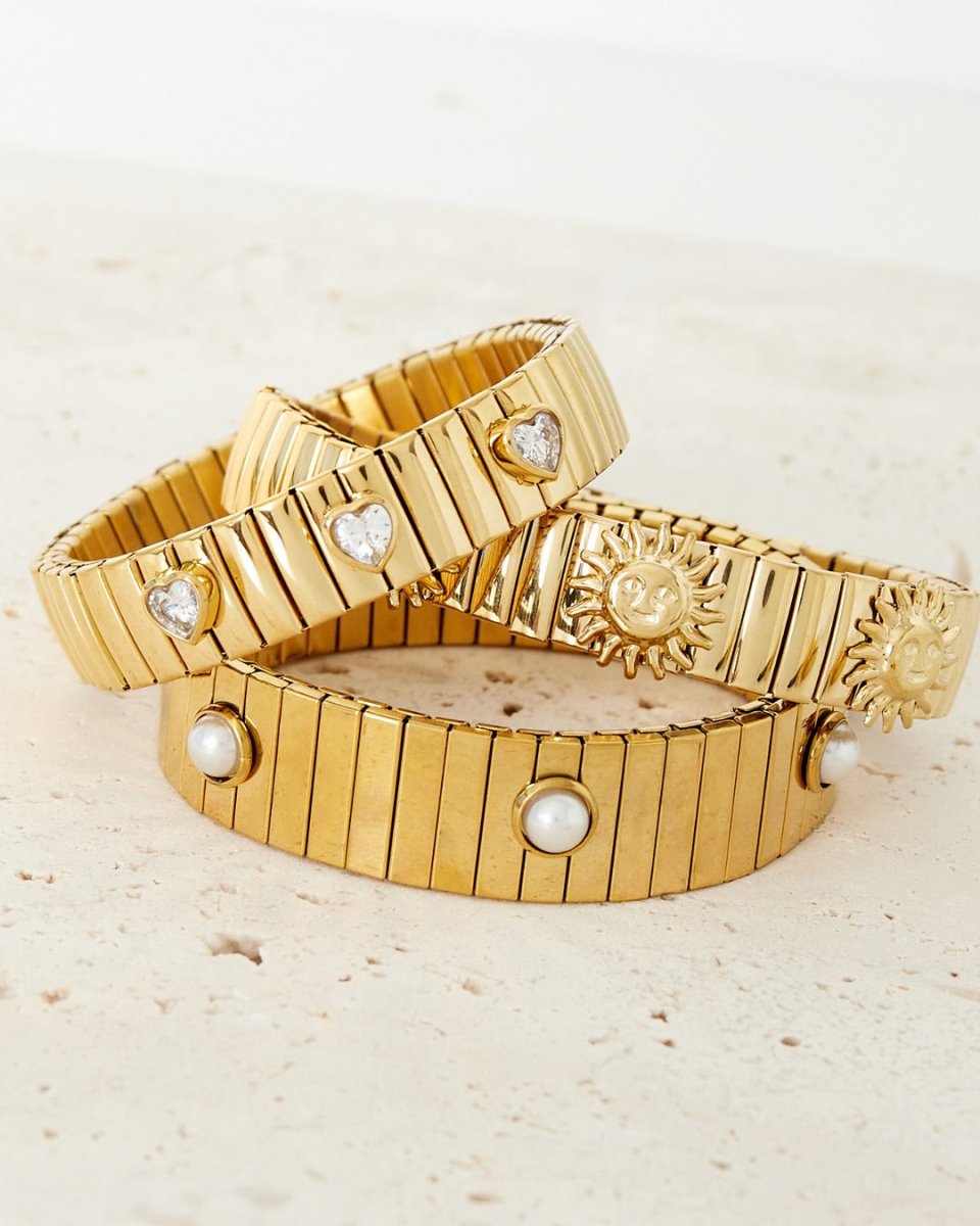 Triple Love Bracelet Gold – Romantic Triple Heart Chain Jewelry