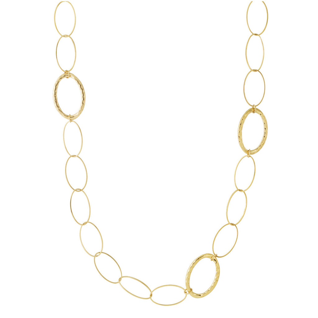 Statement Oval Link Necklace Gold – Modern Linked Chain Jewelry