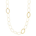 Statement Oval Link Necklace Gold – Modern Linked Chain Jewelry