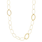 Statement Oval Link Necklace Gold – Modern Linked Chain Jewelry