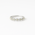 Sterling Silver Ring Featuring Detailed Daisy Accents