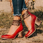 Women's Heel shoes that with Strap Belt and Zipper