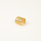 Gold cuff bracelet with textured, layered design on a plain white background. Elegant jewelry accessory, perfect for fashion and style enthusiasts.