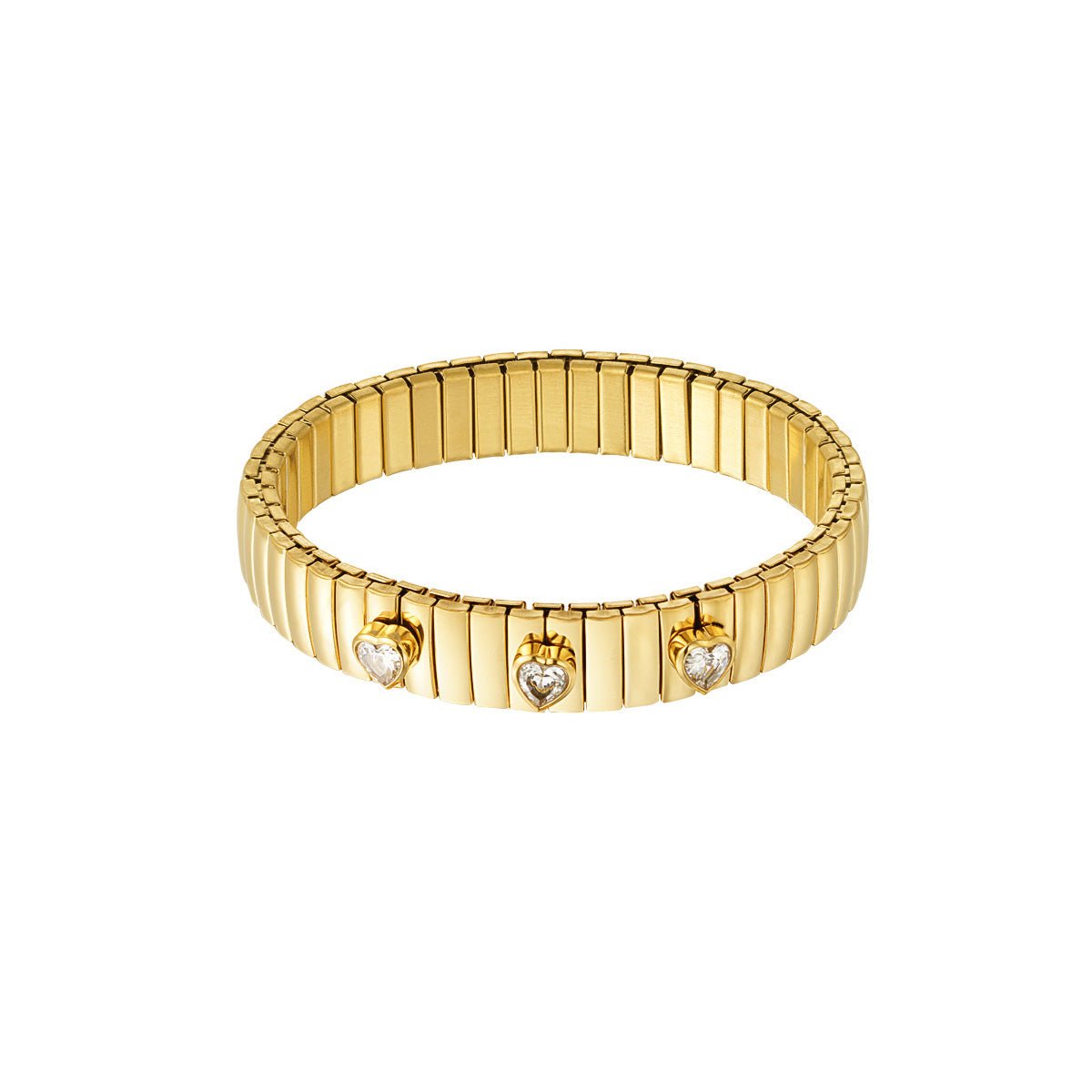 Triple Love Bracelet Gold – Romantic Triple Heart Chain Jewelry