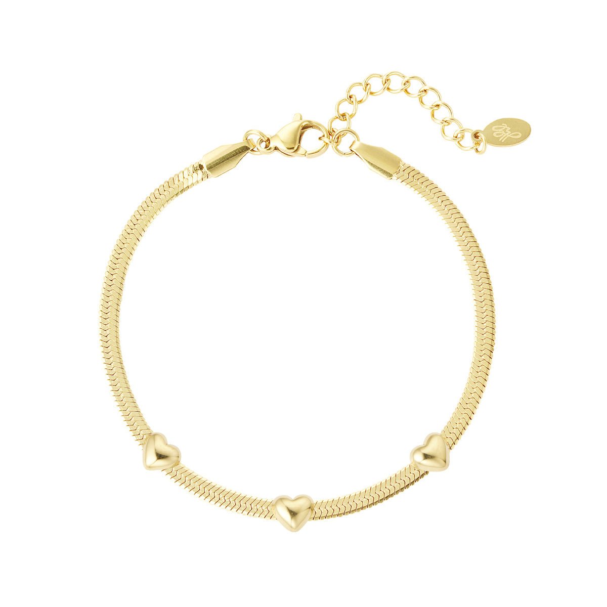 Triple the Love Bracelet Gold – Romantic Triple Heart Chain Jewelry