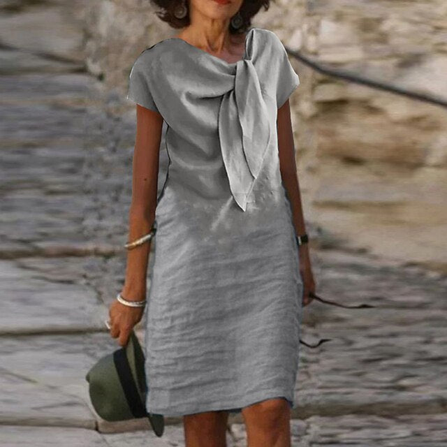 Women's Elegant Short Sleeve Sheath Dress