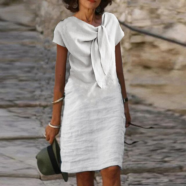 Women's Elegant Short Sleeve Sheath Dress
