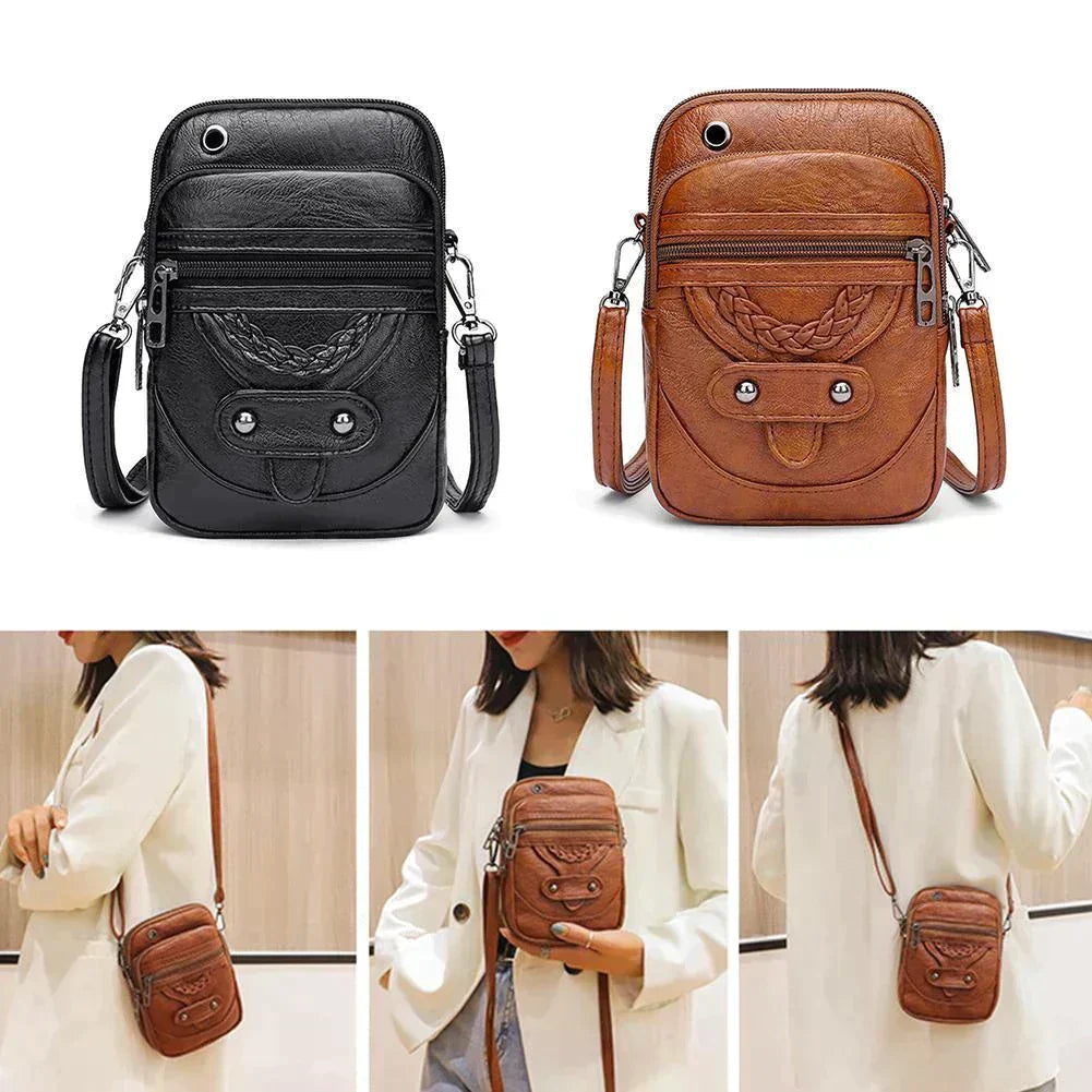 Vintage Leather Crossbody Bag