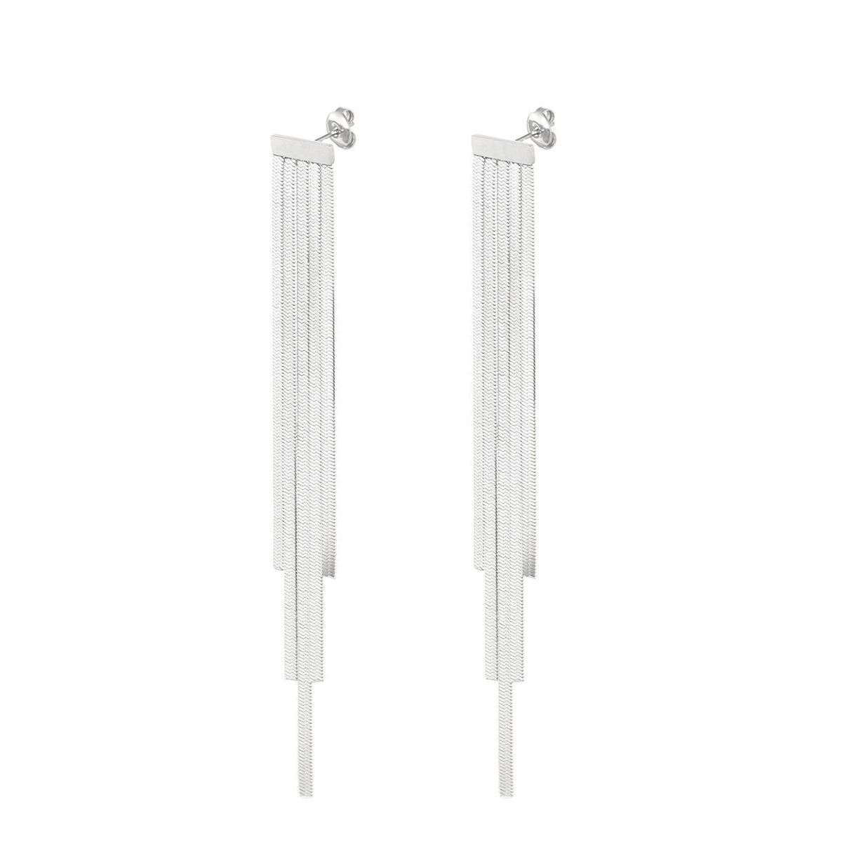 Waterfall Silver Plated Drop Earrings for Women