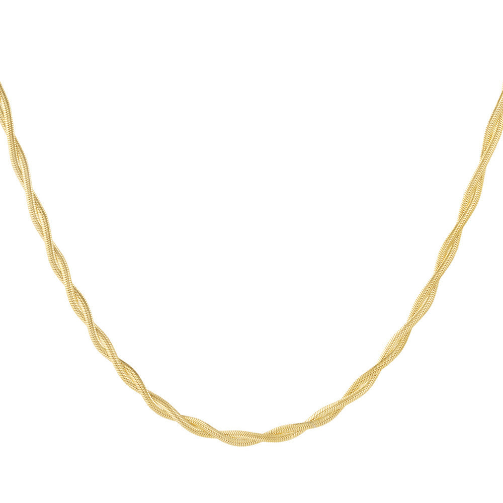 Wave Chain Necklace Gold – Trendy Wavy Link Chain for Women