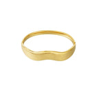 Wavy Bangle Bracelet Gold – Chic Textured Wave Cuff for Women