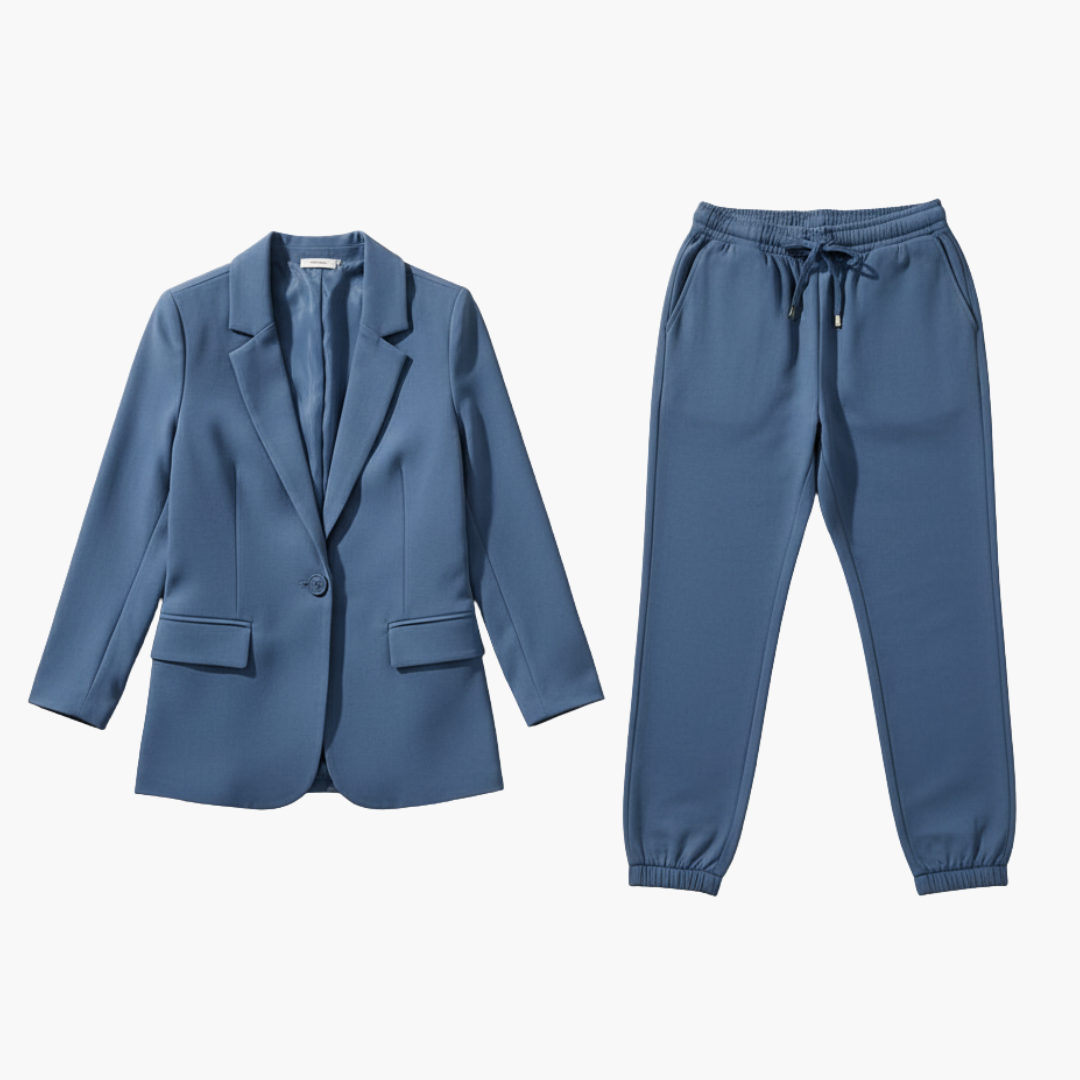 Two-Piece Lounge Set – Blazer and Drawstring Joggers