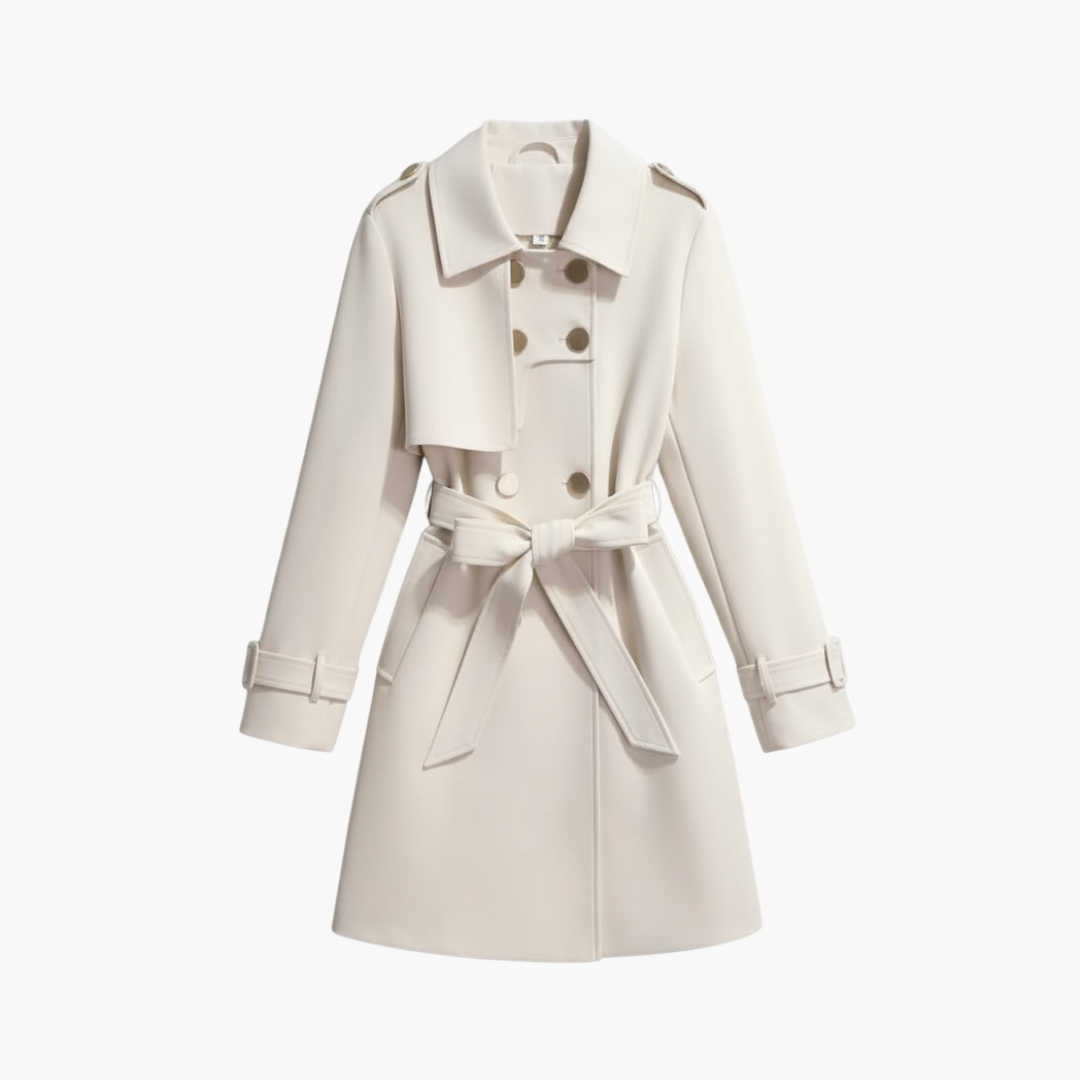 White Trench Coat – Waist Belt