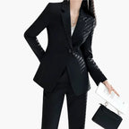 Two-Piece Blazer Set – Structured Fit – Straight Trousers