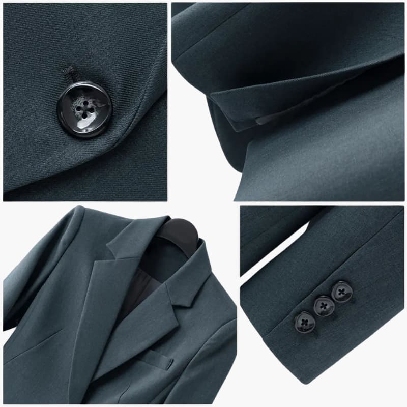 Two-Piece Blazer Set – Structured Fit – Straight Trousers