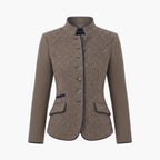 Women’s Blazer with Lapel Collar and Button Closure