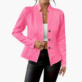 Blazer Jacket with Lapel Collar and Button Closure
