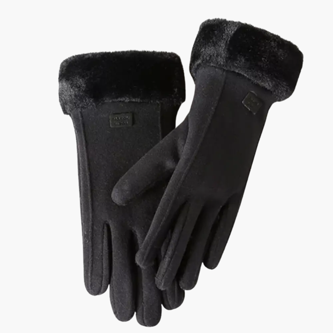 Woman's Gloves with Lined Interior and Folded Cuffs