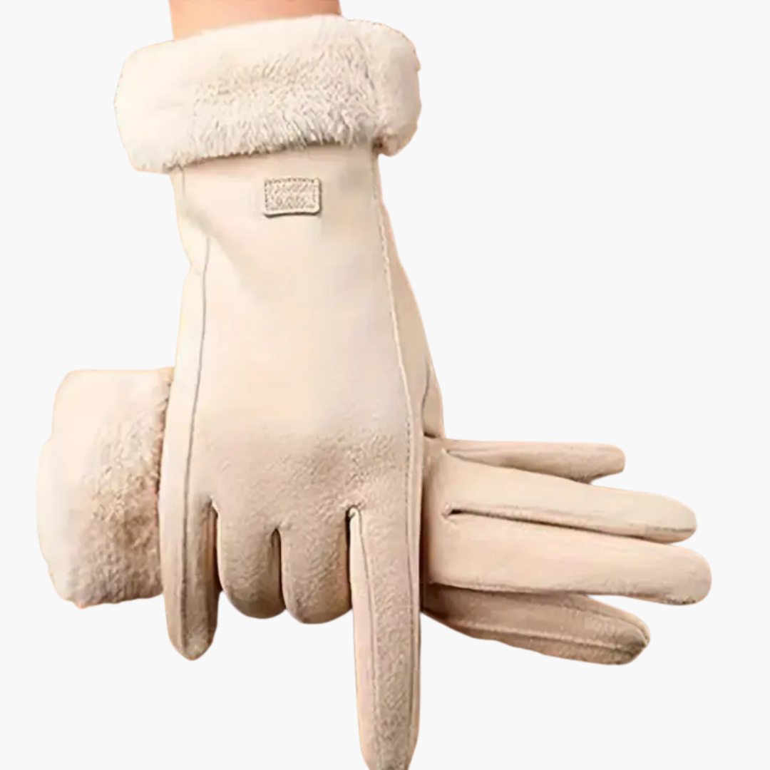 Woman's Gloves with Lined Interior and Folded Cuffs