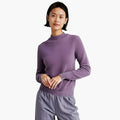 Sweater – Draped Neckline – Ribbed Cuffs