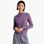 Sweater – Draped Neckline – Ribbed Cuffs