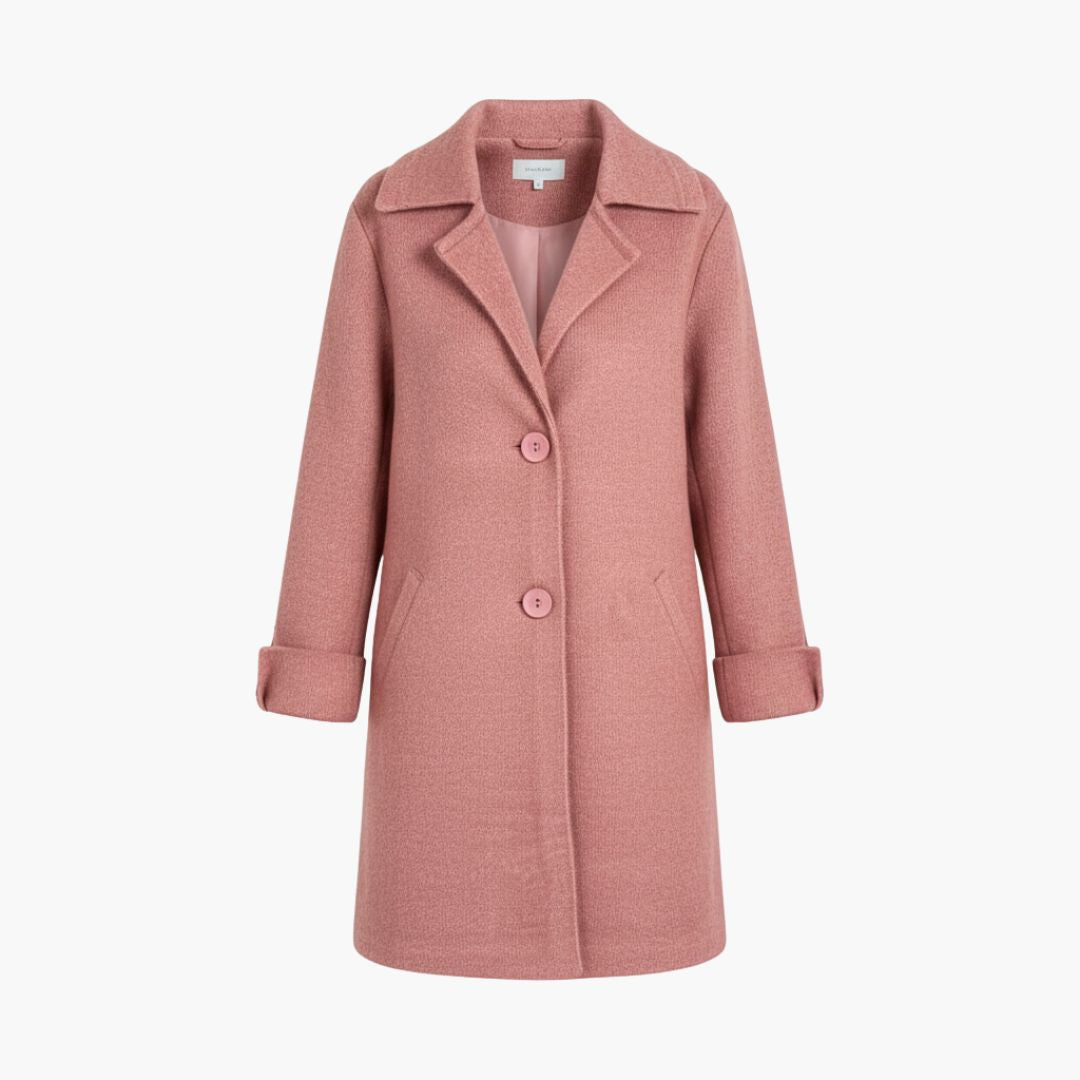 Long Coat – Button Closure – Front Pockets