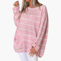 Striped Pullover Sweater – Patch Pocket