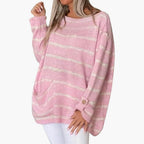 Striped Pullover Sweater – Patch Pocket