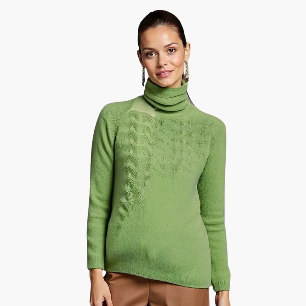 Turtleneck Sweater – Ribbed Neck – Long Sleeves