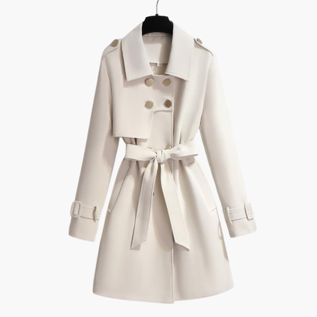White Trench Coat – Waist Belt