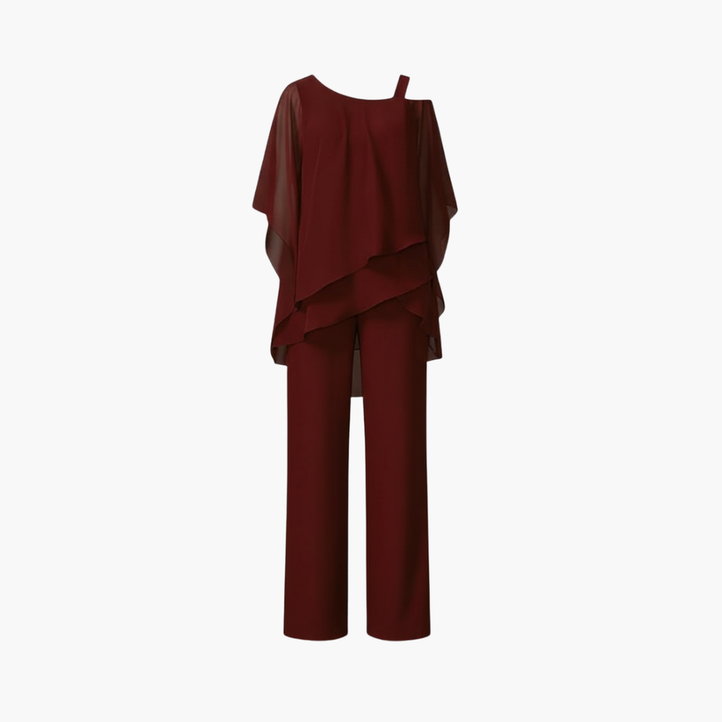 Jumpsuit with Off Shoulder and Wide-Leg Pants for Woman