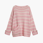 Striped Pullover Sweater – Patch Pocket