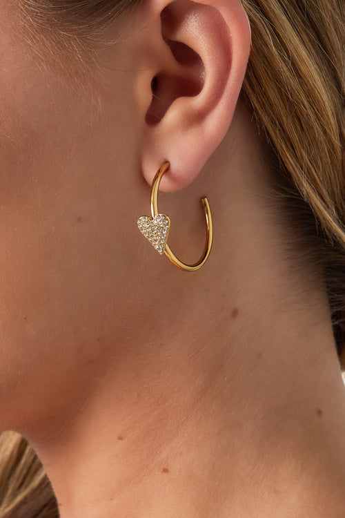 Amour Silver Hoop Earrings for Women