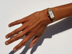 Elegant Rectangular Stainless Steel Women’s Watch – Adjustable Mesh Band