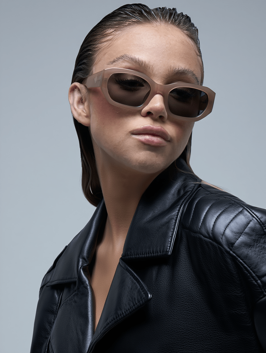 Women’s Everyday Sunglasses with Taupe Frame & Smoke-Tinted Lenses