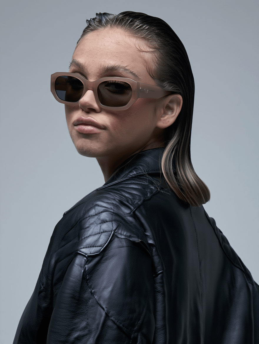 Women’s Everyday Sunglasses with Taupe Frame & Smoke-Tinted Lenses