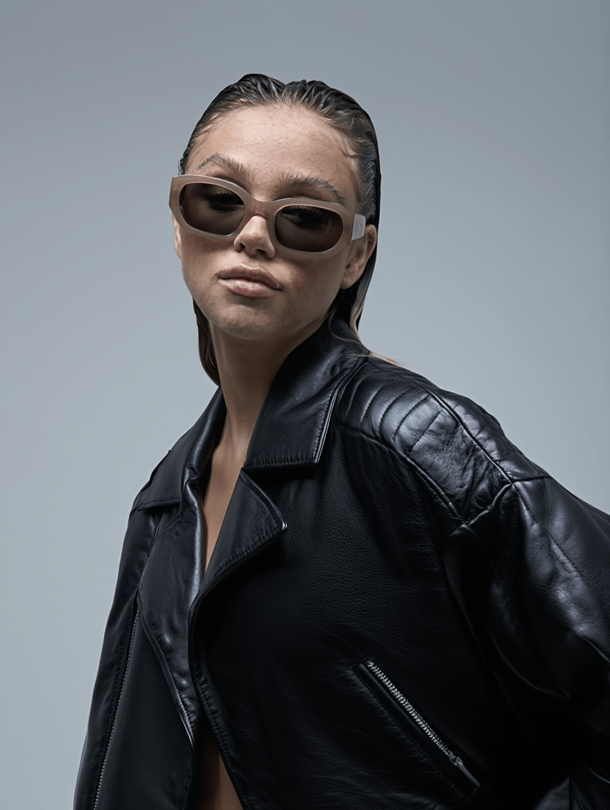 Women’s Everyday Sunglasses with Taupe Frame & Smoke-Tinted Lenses