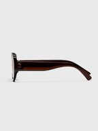 Women’s Resort-Style Sunglasses with Coco/Khaki Frame & Cinnamon-Tinted Lenses