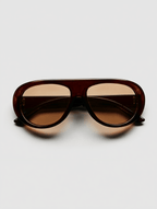 Women’s Resort-Style Sunglasses with Coco/Khaki Frame & Cinnamon-Tinted Lenses