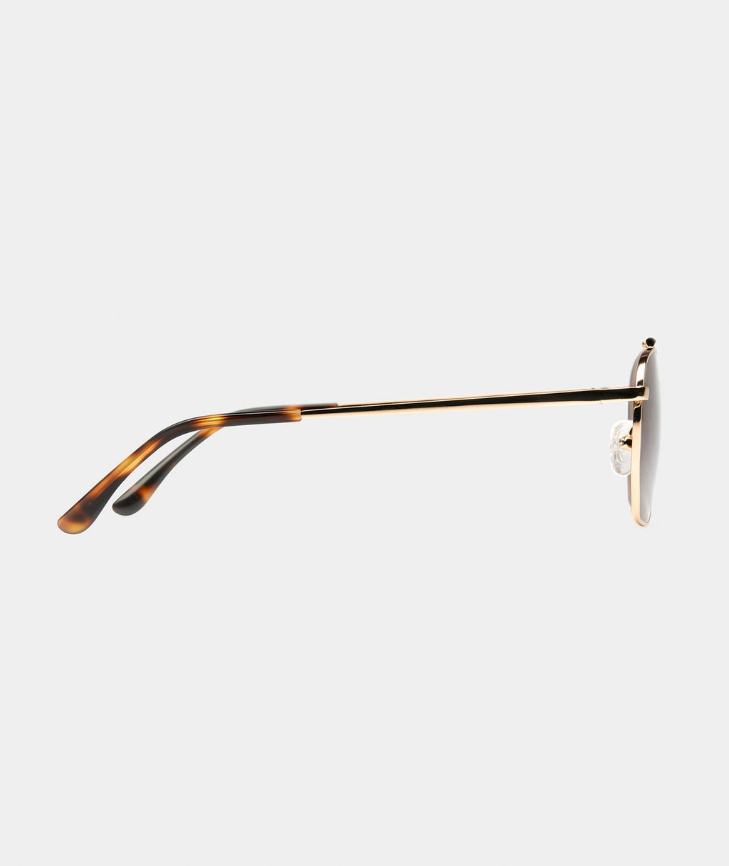 Women’s Aviator Sunglasses with Gold Metal Frame & Chocolate Lenses