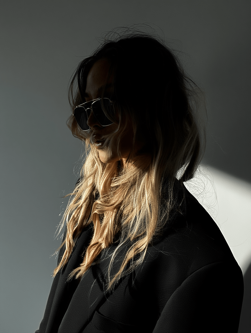 Women’s Aviator Sunglasses with Gold Metal Frame & Chocolate Lenses