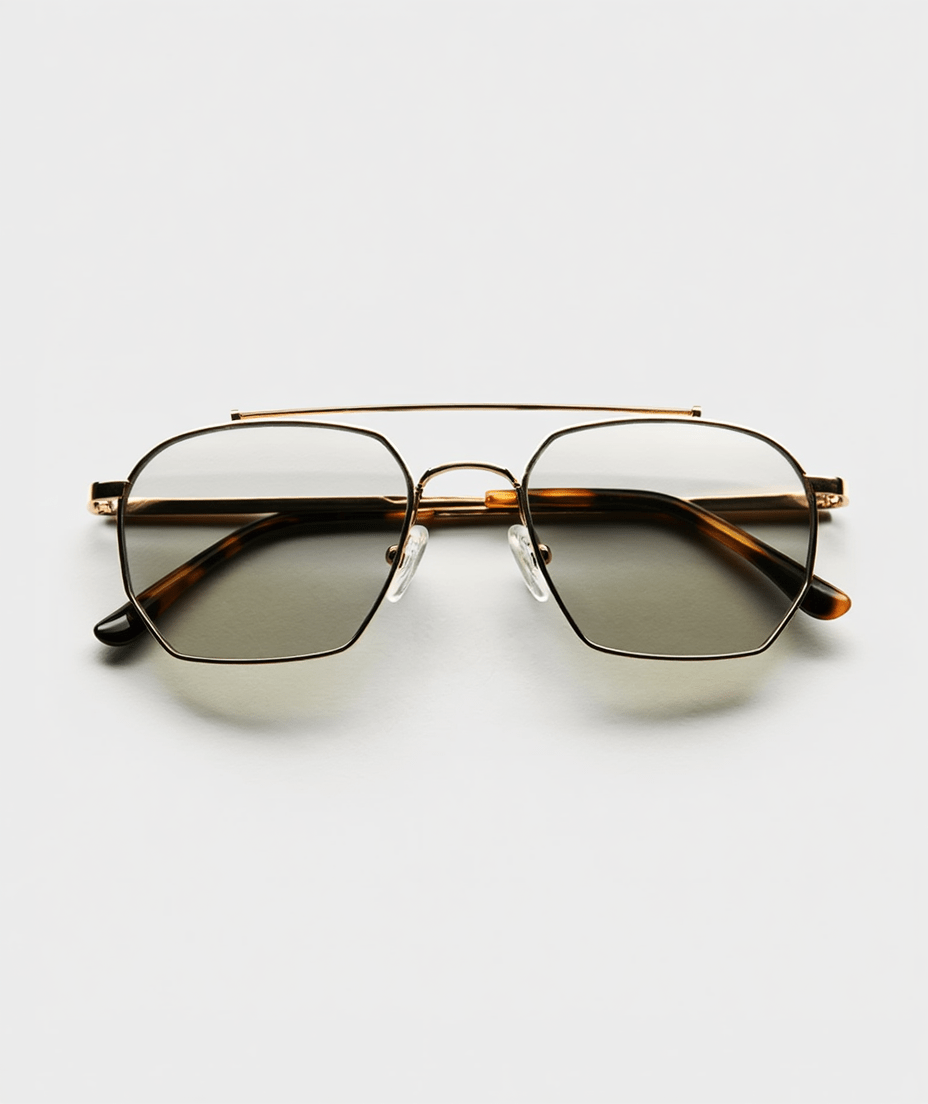 Women’s Metal Frame Sunglasses with Gold Finish & Graphite Lenses
