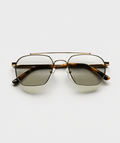 Women’s Metal Frame Sunglasses with Gold Finish & Graphite Lenses