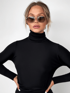 Women’s Metal Frame Sunglasses with Gold Finish & Graphite Lenses