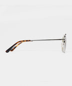 Women’s Silver Metal Frame Sunglasses with Khaki Lenses
