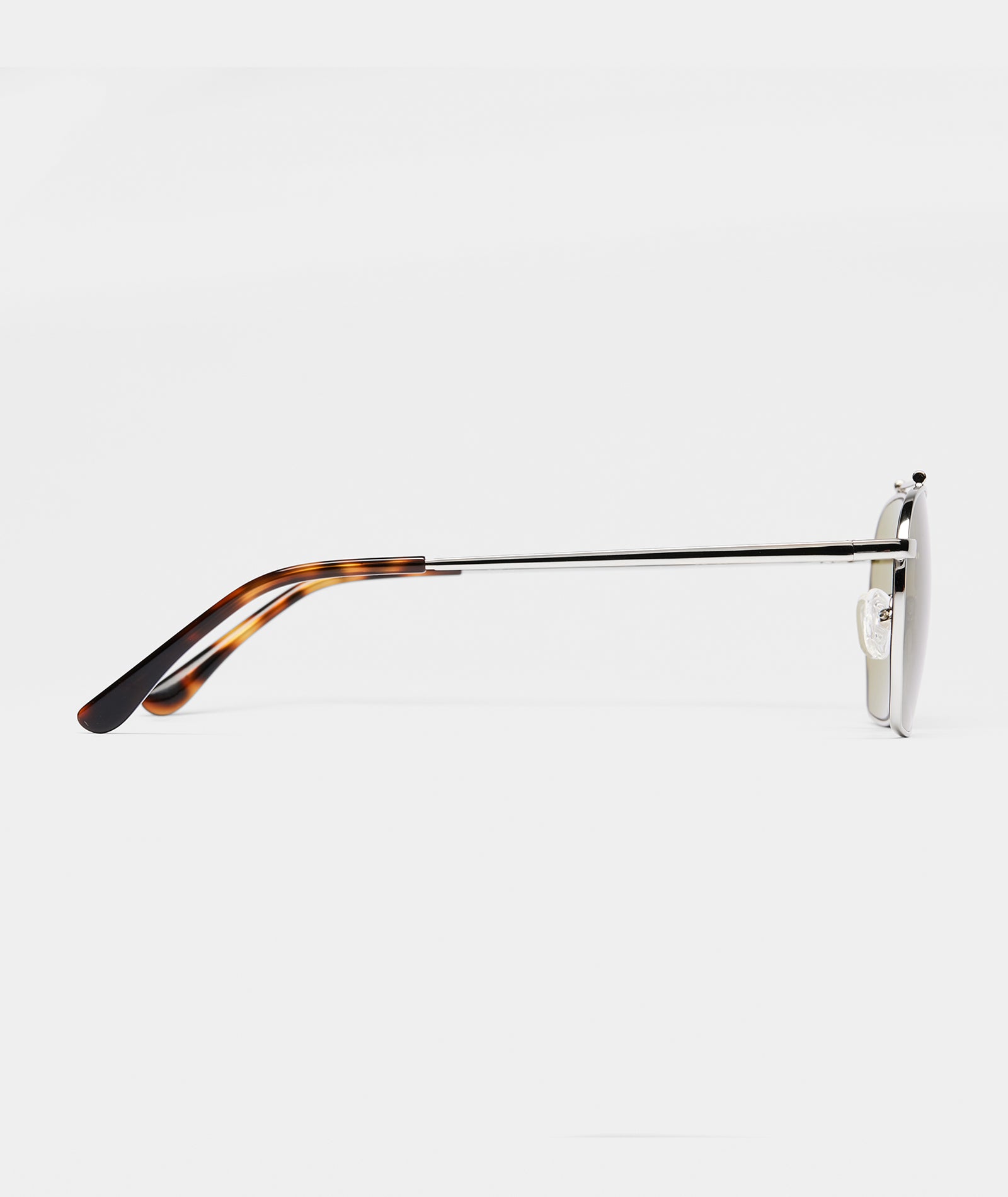 Women’s Silver Metal Frame Sunglasses with Khaki Lenses