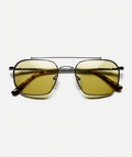 Women’s Silver Metal Frame Sunglasses with Khaki Lenses