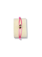 Tri-Colour Knot Cord Bracelet with Ring Accent