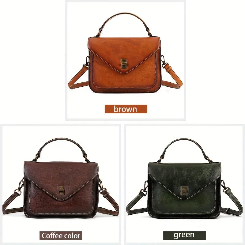 Retro Mailman Genuine Leather Crossbody Bag for Women