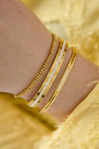 Geometric Shine Bangle Bracelet Gold – Modern Geometric Cuff Jewelry